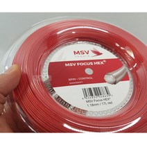 MSV 포커스헥스 200M 110 118 123 릴 테니스스트링, 레드 1.23mm