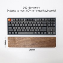 한손키보드 메크로 키보드 게이밍 기계 키보드 60 7 104 단단한 나무 손 나머지 패드 호두 Zelkov 마우스, 02 360X80X19mm 87, 한개옵션1, 한개옵션2