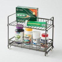 한샘 S.O.K 모던 주방수납 시리즈 (26종/택1), H: 2단 양념통 정리대, 모카그레이(P)