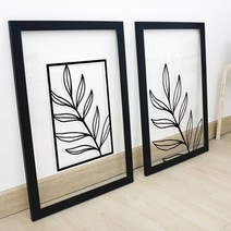 기타 바보사랑[꾸밈]cm525-식물아트_투명액자, 화이트/화이트