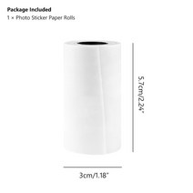POS 영수증 Paperang P1/P2 미니 포토 프린터용 자체 접착 감열지 스티커 라벨 용지 57mm X 30 Mm 1 롤, 04 White(translucent)