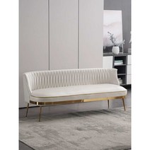 업소용 대기실 쇼파 좋은 푹신한 프렌치 로비 소파, 화이트+오렌지 등받이