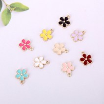 짱패브릭 메탈 사랑초 팬던트 참장식 키링장식, 화이트