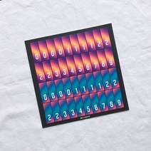 기타 바보사랑[미야문구샵]사각 그라데이션 숫자 칼선스티커