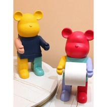 두루마리 인테리어 소품 난폭한 알록달록 걸이 케이스 휴지, F. 블루 도금