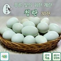 귀한 청란 건강한 자연방사 유정란 푸른색 황제계란, 30개입