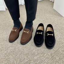 남자 세무 금장 페니 로퍼 (3cm)