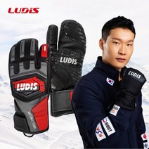 루디스 루디스 National Team 알파인 스키 스노보드 레이싱용 가죽 삼지 장갑 LGM4022 [정가:140 000원], 블랙-BK_M
