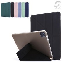 아이패드프로1세대 9.7인치 A1673 A1674 삼각폴딩 레더 가죽 TPU 펜슬롯 펜슬수납 태블릿 케이스, stc045 핑크