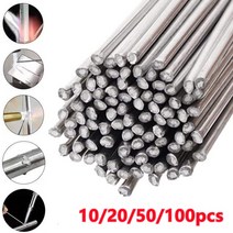 미니 Universal Low Temperature Easy Melt Aluminum Welding Rod Cored Wire Solder No Need Powder Weld Ba, [02] 20mm33cm, [04] 100 PCS