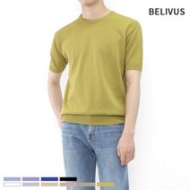 빌리버스 남자 반팔티 BMD110 남성 라운드 니트 무지 티셔츠
