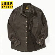 JEEP SPIRIT 지프 스피릿 셔츠 남성 여름 통기성 얇은 긴팔티 남성 긴팔 느슨한 캐주얼 단색 얇은 통기성 탑 버튼 텐셀 긴소매 남자 셔츠 2069