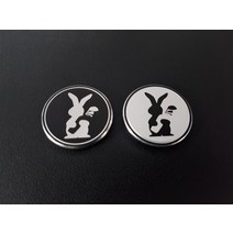 검은토끼 흰토끼 골프 볼마커 자석클립 세트, 흰토끼자석클립세트