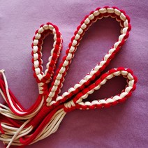 고대 길조 댄스 링 머리띠 몽콘 무에타이 세트 수제 암 완장 쥬얼리 킥복싱 파이팅 프랏지앗 헤드 후프, C.적색과흰색-너비3.0cm풀세트