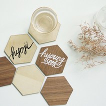 컵받침 우드코스터, 월넛, 1개