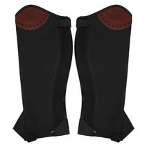 승마 2pcs 성인 하프 챕스 프로텍터 가죽 하프 레깅스 하프 레깅스 스포츠 안전, m