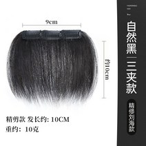 포니테일 앞머리가발 정수리 여성 모자 가발 망 남성 M자 헤어라인 앞머리 조각 원피스 이마, 없음, 3. 쓰리카드 헤어라인은 10cm 정도의 검은색으로 세