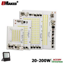 AC220V LED PCB 20W 30W 50W 100W 투광 조명 모듈 알루미늄 플레이트 흰색/따뜻한 SMD2835 스포트 라이트, 02 30W 82x82mm 1Piece, 01 Pure White6000-6500K