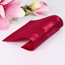 전통양단(빨간색) 한복원단 테이블보, 전통양단(빨간색)90x110