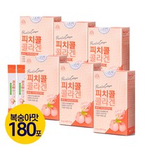 피치콜 콜라겐 스틱형 복숭아맛 30포 저분자콜라겐 피쉬콜라겐 먹는콜라겐 비타민C 히알루론산 함유, 6개, 2.4g