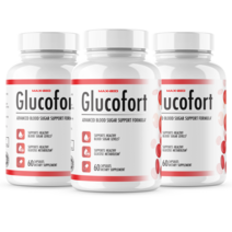 (3팩) 공식 Glucofort Advanced All-Natural 혈당 지원 3병