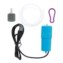 충전식기포기 낚시 산소 새로운 스타일 수족관 사이펀 물고기 탱크 폭기 펌프 USB 워터 체인저 자갈 물 변, 01 BL