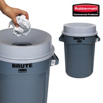 러버메이드 벤티드브루트+천공형뚜껑 세트 대용량휴지통 쓰레기통(121L), 1) 벤티드 브루트, 흰색