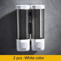 편리한 돋보이는 세련된 주방 욕실 액체 거품 디스펜서 병 어큐뮬레이터 접착 노즐 벽 보관, 흰색 -2 개