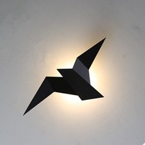 모던한 Led 벽 램프 북유럽 스타일 아이언 버드 벽 램프 거실 침대 머리맡 램프 조명 기구 집 장식용, 02 black