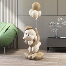 라플렌느 미니멀리스트 풍선강아지 장식품, 그레이