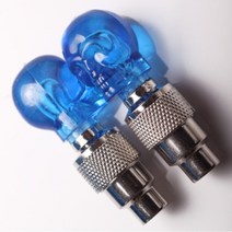 LED경광등 경광봉 신호봉 주차스토퍼 2pcs 자동차 휠 led 라이트 motocycle 자전거 라이트 타이어 밸브 캡 장식 타이어 노즐 밸브 캡 사이클링 경고 플래시 43, 블루-b-2pcs