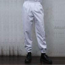 P-23 20수 백색 상하고무줄 바지 (남여공용) 위생바지 조리바지, 2XL--34