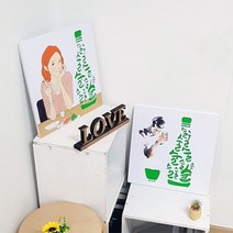 아트박스/꾸밈 ni004-음각디자인액자_술한잔합시다, 타입1남자