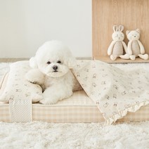 뭉밍 강아지 메모리폼 침대 고양이 방석 사계절 여름, 베이지