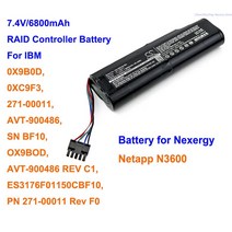 Nexergy Netapp N3600 용 Cameron Sino 6800mAh 배터리 IBM 0X9B0D 0XC9F3 271-00011 AVT-900486 REV C1 OX, 한개옵션0
