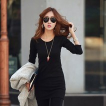 여자 데일리 라인 예쁜 면 베이직 심플 미니 원피스 가을 랩 정장 여름 반팔 겨울 여성 봄