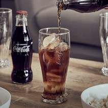 루미낙 코카콜라 캡스 투명 유리컵 유리잔 350ml, 기본