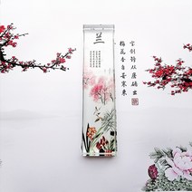 플라워문진 종이 책누르기 서예 서진 문방 선물용 크리스탈글라스 유리문진, AK + 1개