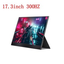 did모니터 144hz 게이밍 휴대용 모니터 173 인치 19201080 풀 HD C타입 USB 더 큰 세컨드 확장 모바일 PC 노트북 게임 화면, 173inch 300Hz+JP 플러그