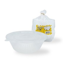 위시리빙 전자렌지 가능 일회용 탕용기 1호 1.2L, 1개, 50개입