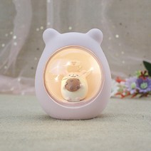 SAMARA 햄스터무드등 귀여운 깜찍한 무드등 취침등 수면등생산국가출고품, 라이트핑크