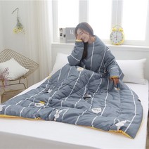 집순이 담요 전신 입는이불 웨어러블 블랭킷 망토 후드 동계캠핑 한파 패딩 두꺼운 방콕 9