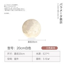 장스탠드 방구조바꾸기 명품조명 거실 인플루언서풍 헤드램프 플로어, 1.수입유리강방오재-달 20cm-백-삼색-실외-방수
