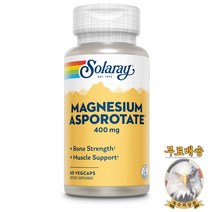 미국산 솔라레이 마그네슘 아스포로테이트 400mg 60정 Magnesium Asporotate Solaray 선물증정