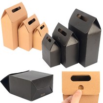 선물용종이가방 손잡이 종이 봉투 크라프트 쇼핑백 무지쇼핑백, 6. 대(블랙)