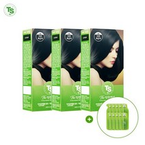 (TS트릴리온) TS 더착한염색 120gx3개+TS샴푸6gx10개 312108, 2.5호 자연흑갈색120gx3개+TS샴푸6gx10개