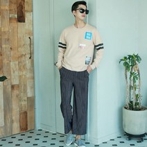 맨스 남성 와이드슬랙스 정장바지 일본스타일바지 밴딩바지