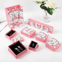 주얼리케이스 쇼핑백 피카소 핑크 목걸이 반지 귀걸이, 쇼핑백 12cm X 5.7cm X 16cm(g)