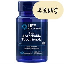라이프익스텐션 토코트리에놀 60개입 비타민E 폴리소르베이트 80 [미국 직배송], 1개, 60개
