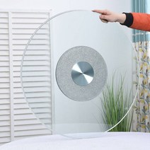 중식당 원형 회전 테이블 호텔 식당용 일식 상판, 실버 직경 90 cm두께 10 mm